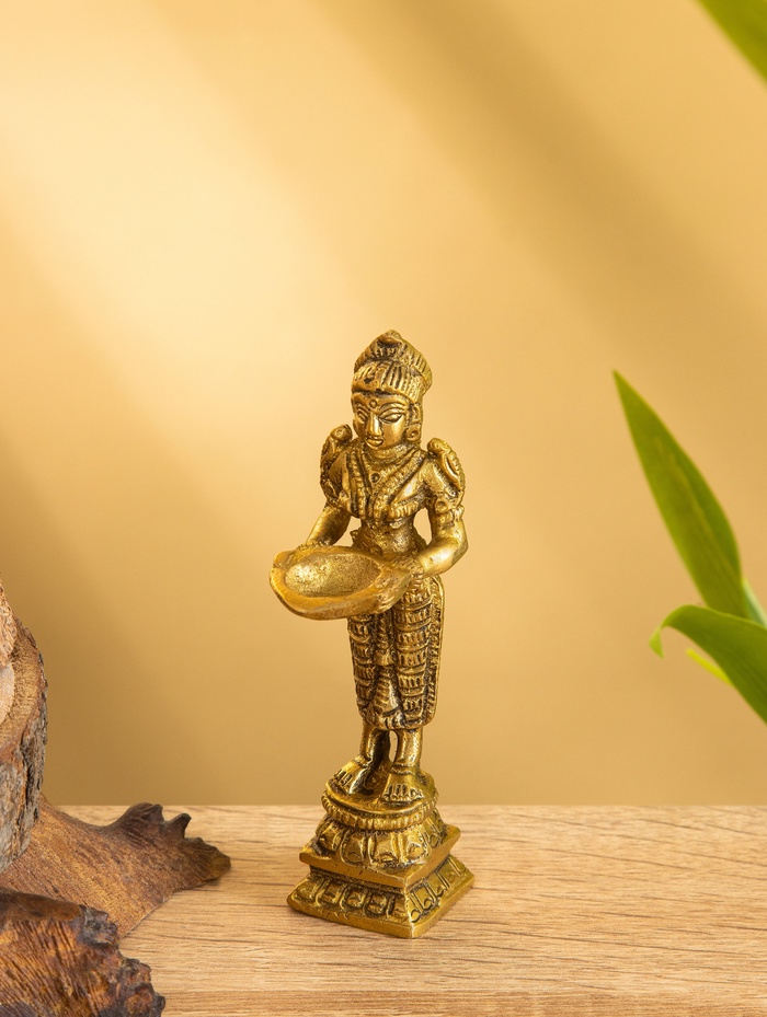 Подставка под благовония «Лакшми», 2.5×2.5×10 см, латунь