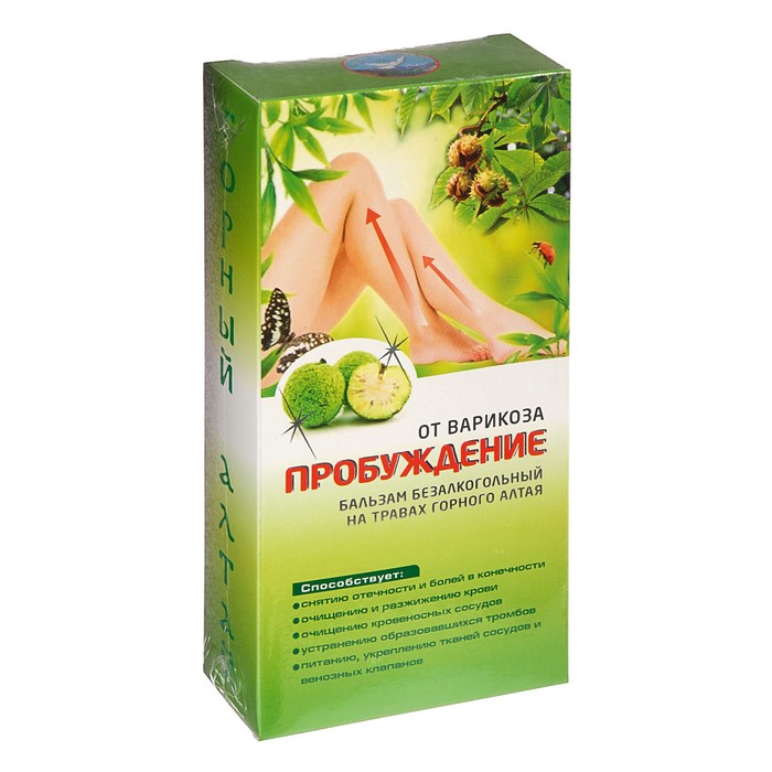 Безалкогольный алтайский бальзам на травах «Пробуждение» от варикоза, 250 мл