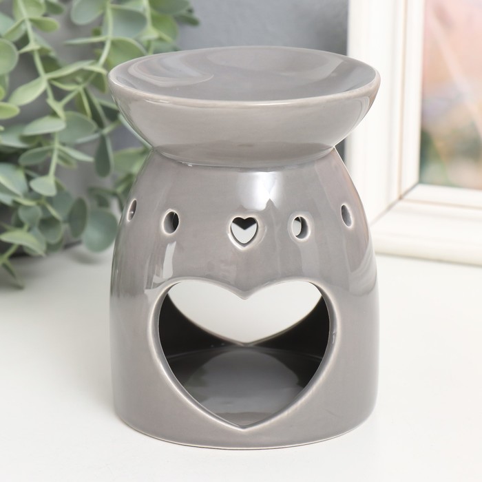 Аромалампа для эфирных масел «Сердце. Любовь», керамика, 9.8×9.8×12.8 см, МИКС