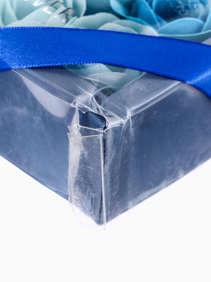 УЦЕНКА Набор роз в картонной коробке 12 штук, синего оттенка