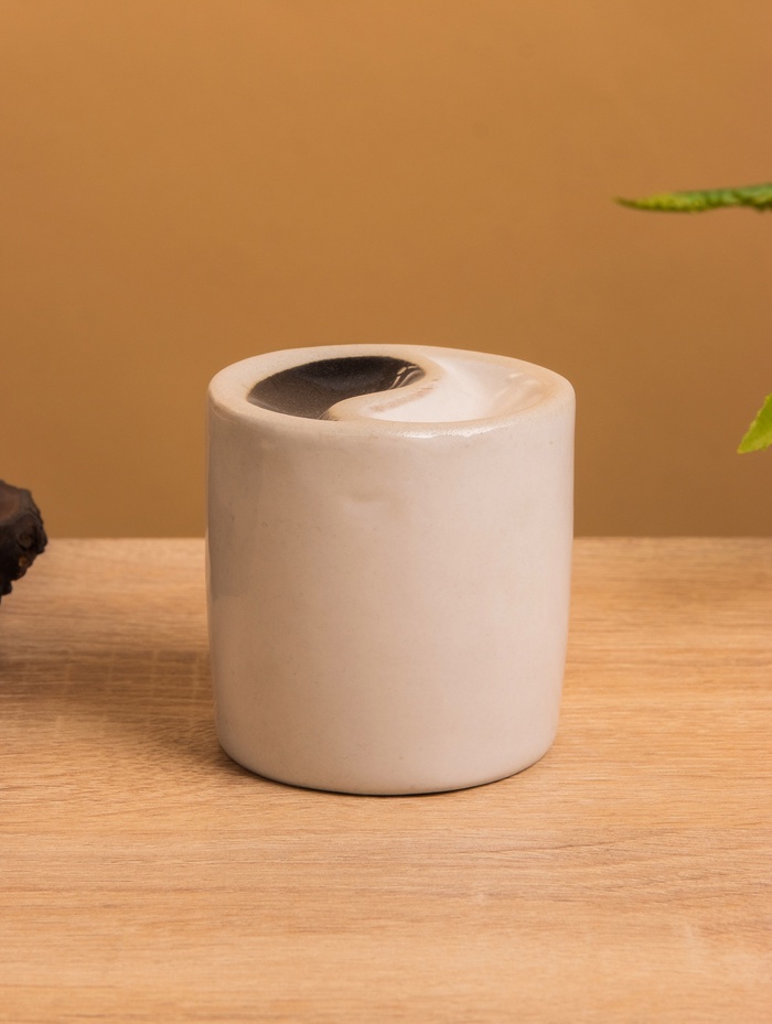 Аромалампа, 6.5×6.5×7 см, керамика, молочная