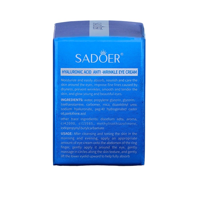 Питательный крем для глаз SADOER с гиалуроновой кислотой и витамином В5, 60 г