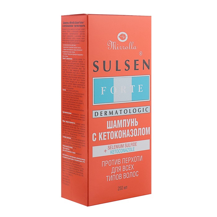 Шампунь против перхоти и себореи Сульсен Форте с кетоконазолом, 250 мл