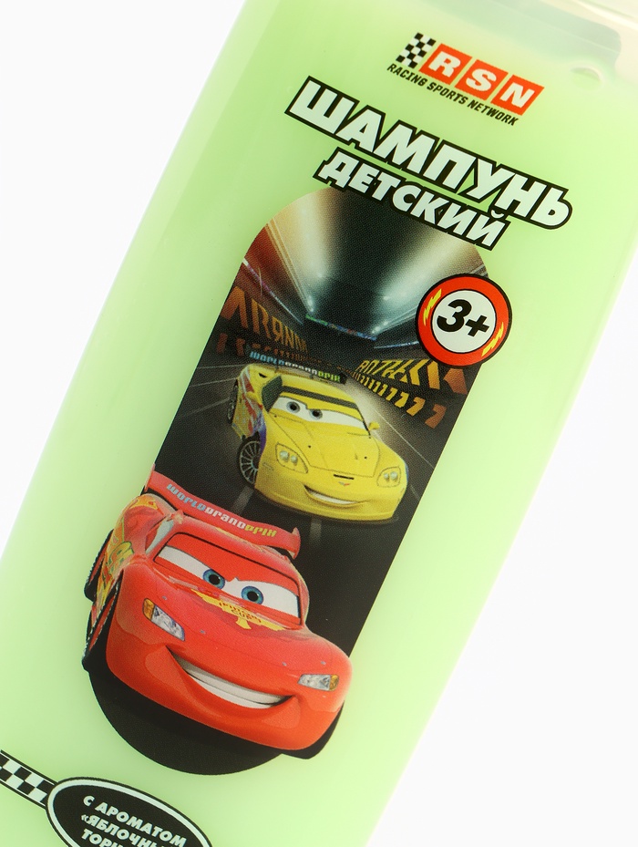 Шампунь для волос детский, 250 мл, аромат яблочный торнадо, Тачки