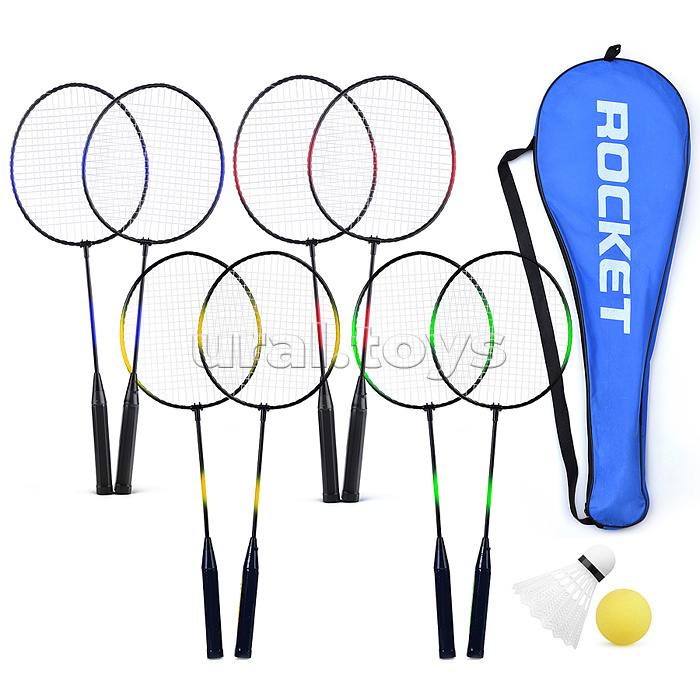 Набор Бадминтон (2 ракетки, волан,мячик) в сетке