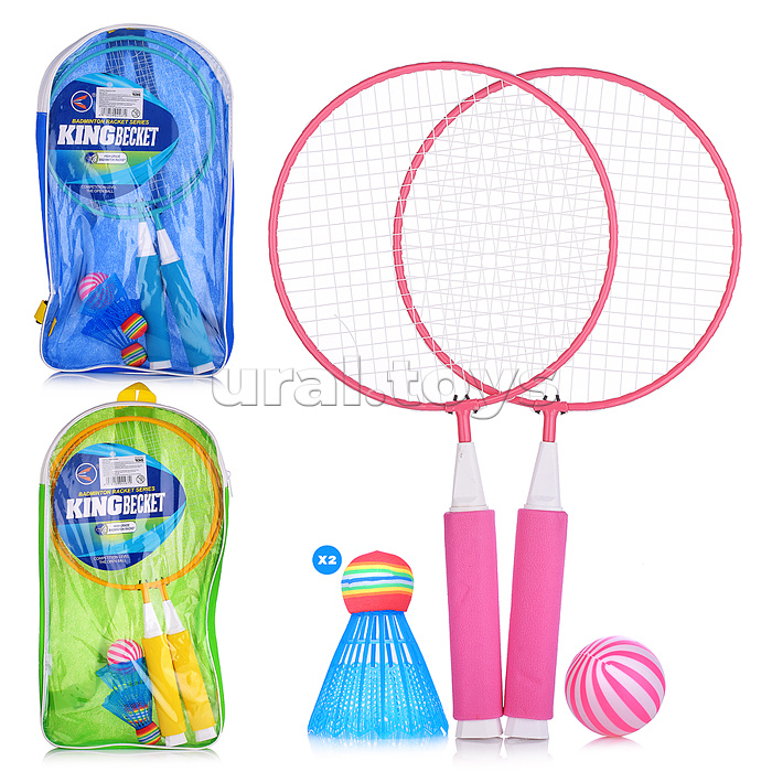 Набор бадминтон, цвет в ассортименте, в сумке