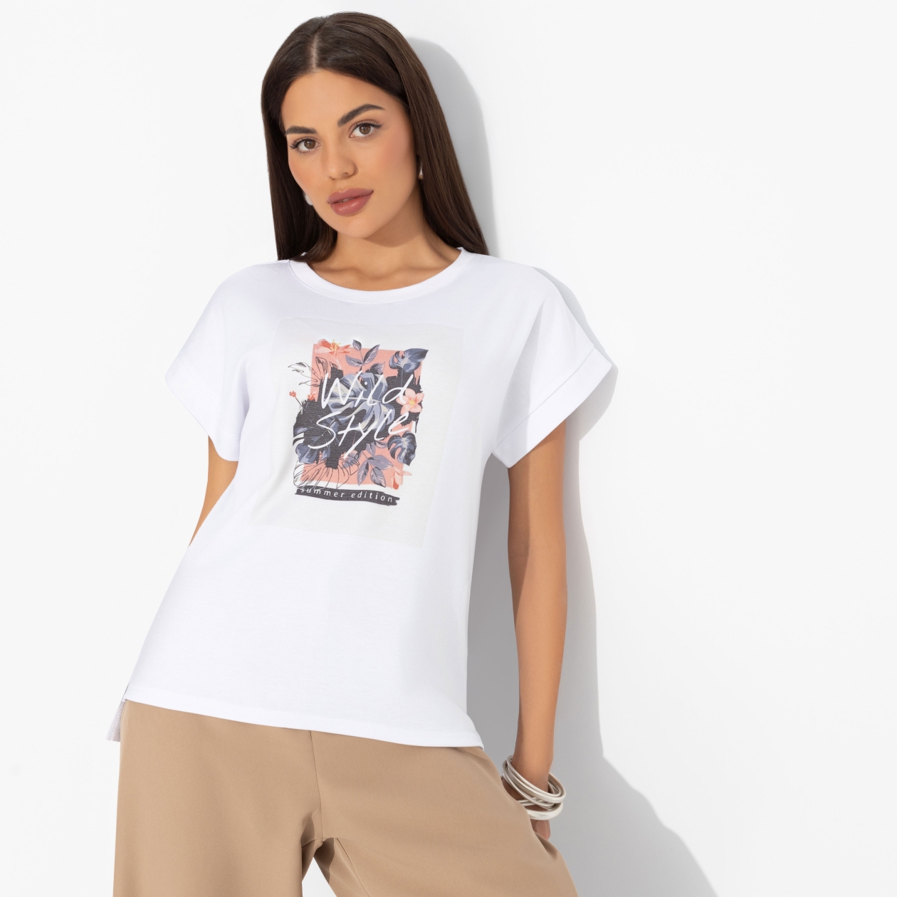 СТ. ЦЕНА 1390 руб//Футболка прямого силуэта, Оттенок настроения (wild)