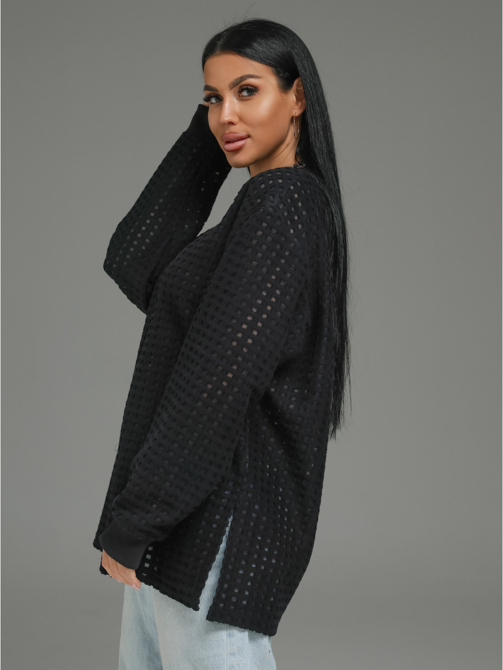 Фрэнсис свитшот женский (черный)