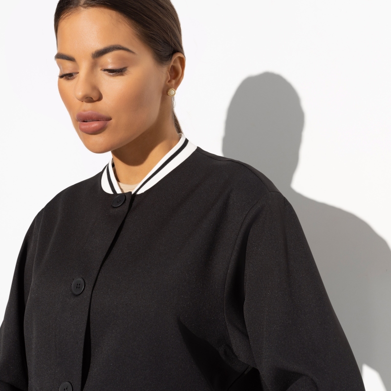 СТ. ЦЕНА 1590 руб//Бомбер с карманами, Бунтарка (black)