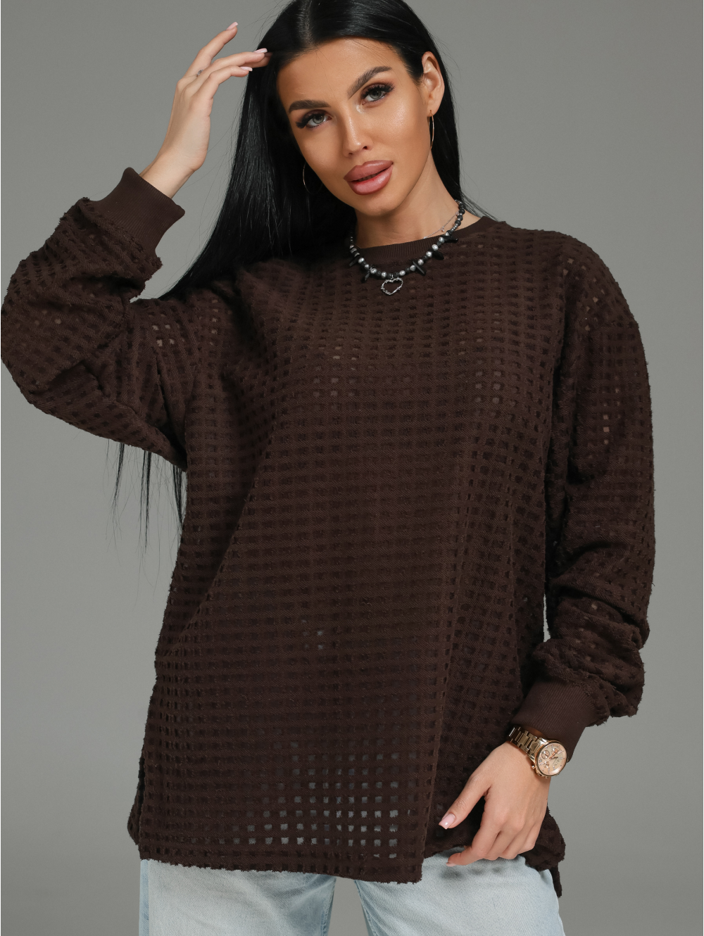 Фрэнсис свитшот женский (шоколад)