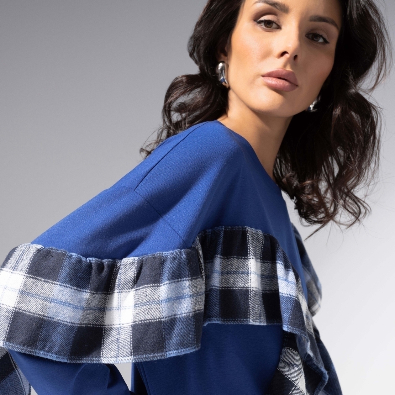 СТ. ЦЕНА 2590 руб//Лонгслив дизайнерский, Гардеробная магия (синий)