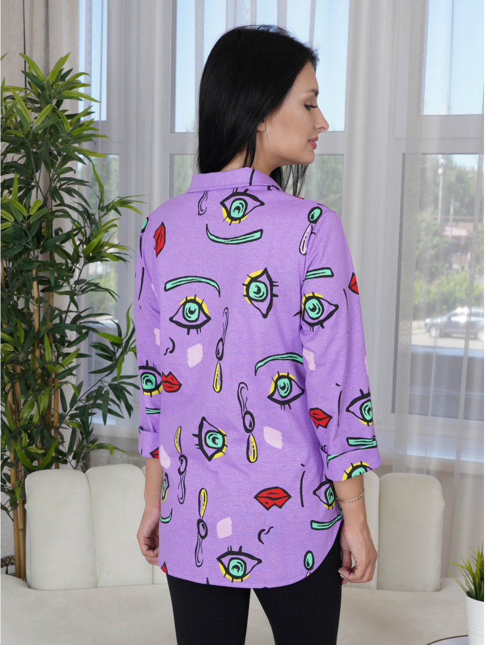 Жанетта туника женская (сиреневый )