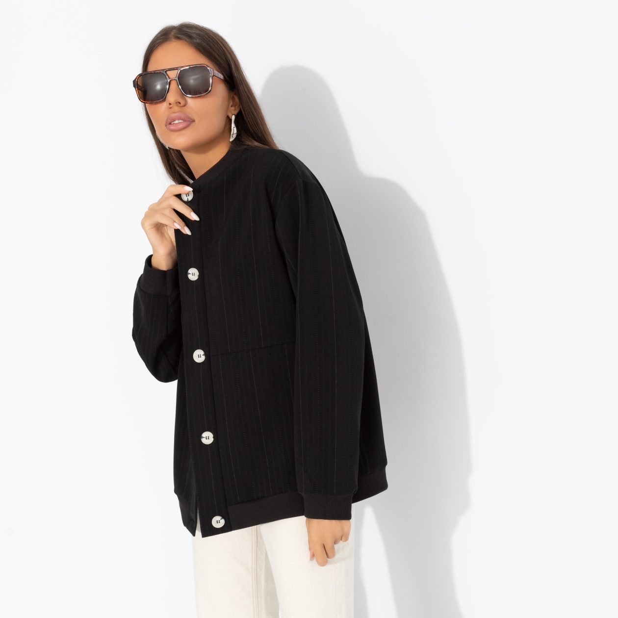 СТ. ЦЕНА 1750 руб//Бомбер в полоску, Любуйся мной