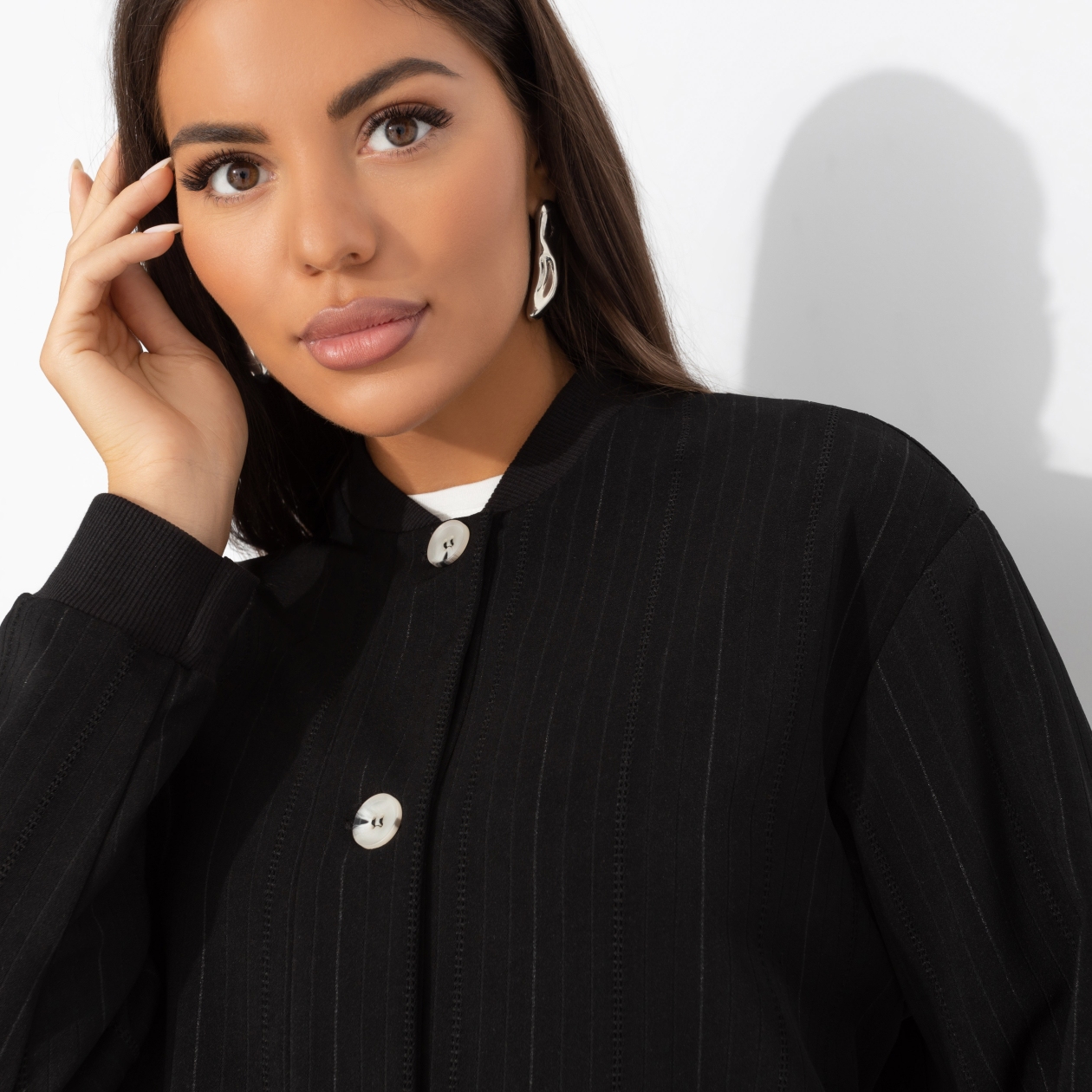 СТ. ЦЕНА 1750 руб//Бомбер в полоску, Любуйся мной