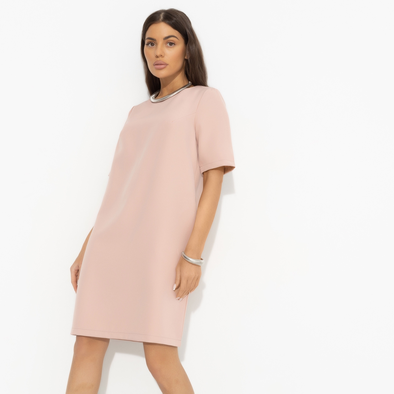СТ. ЦЕНА 1790 руб//Платье прямого кроя, Виртуальные будни (pink)