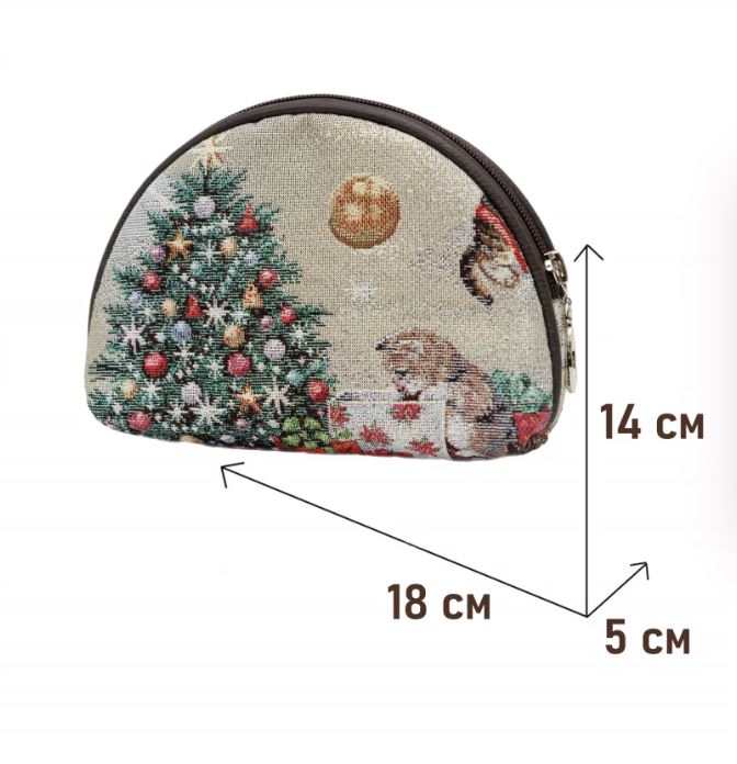 1035 Косметичка Котята у камина 18х14х5см 2521072