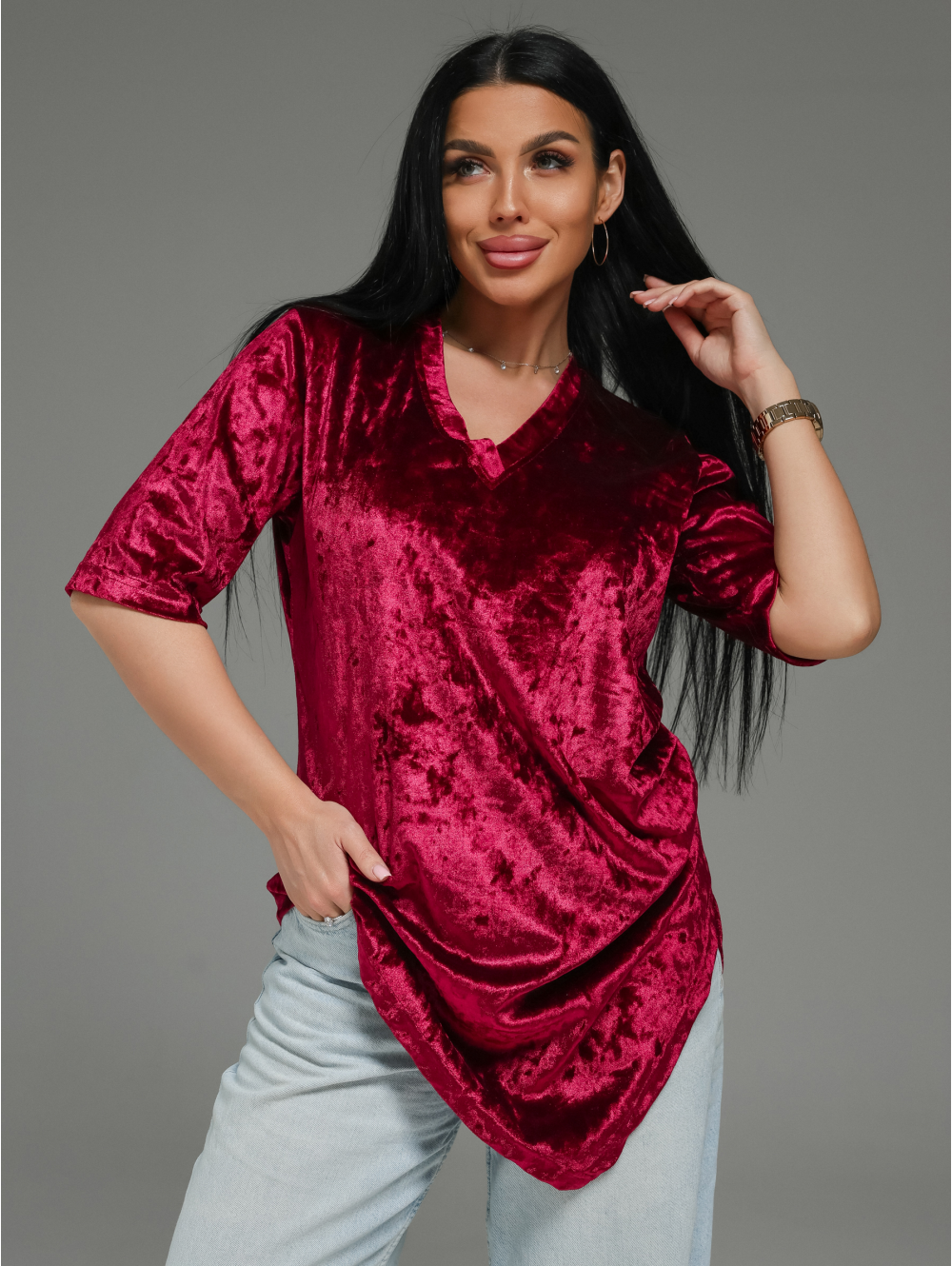 Мия футболка женская (бордо)