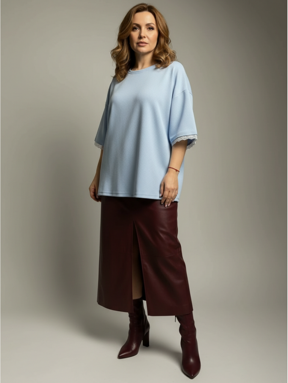 Романс футболка женская (небесный)