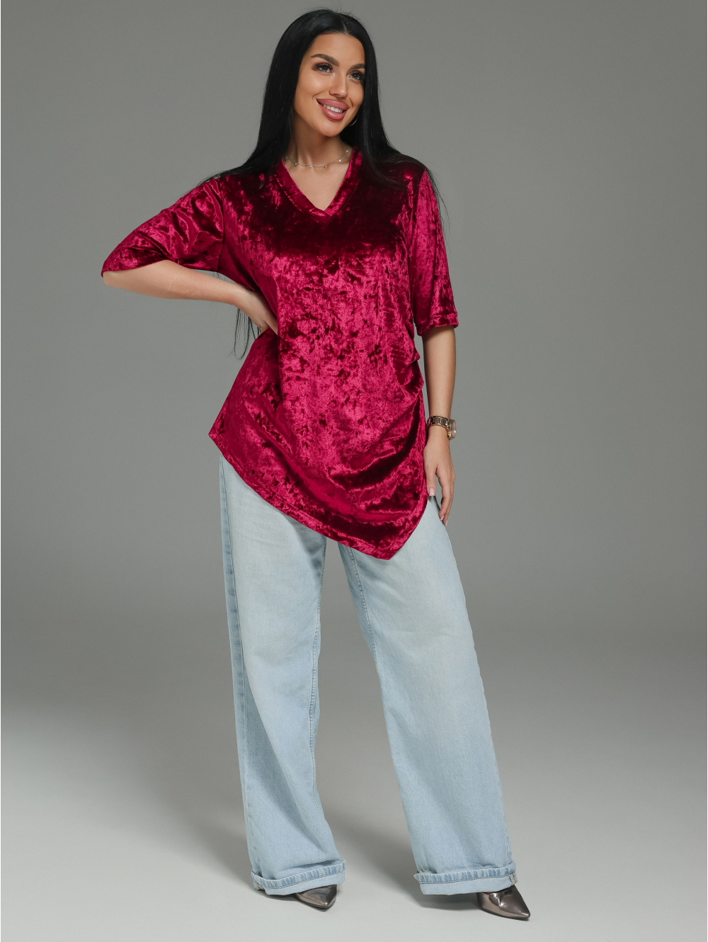 Мия футболка женская (бордо)