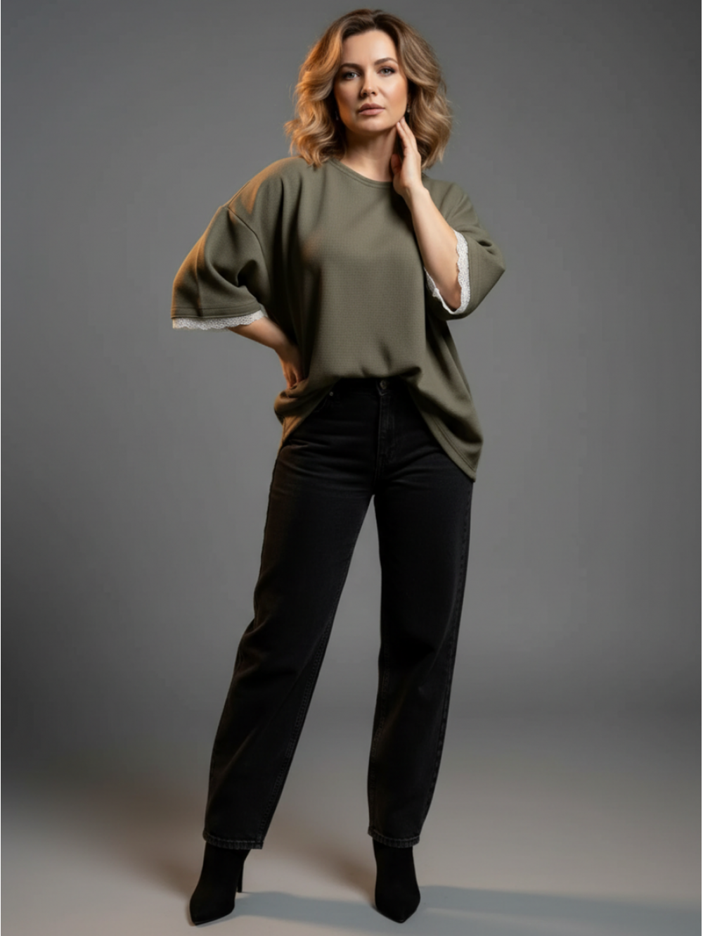 Романс футболка женская (хаки)