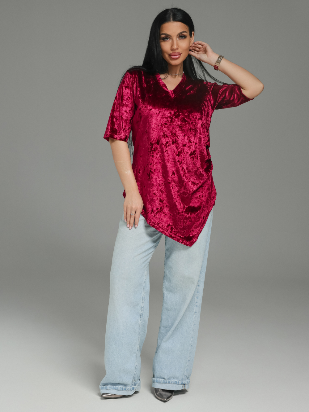 Мия футболка женская (бордо)