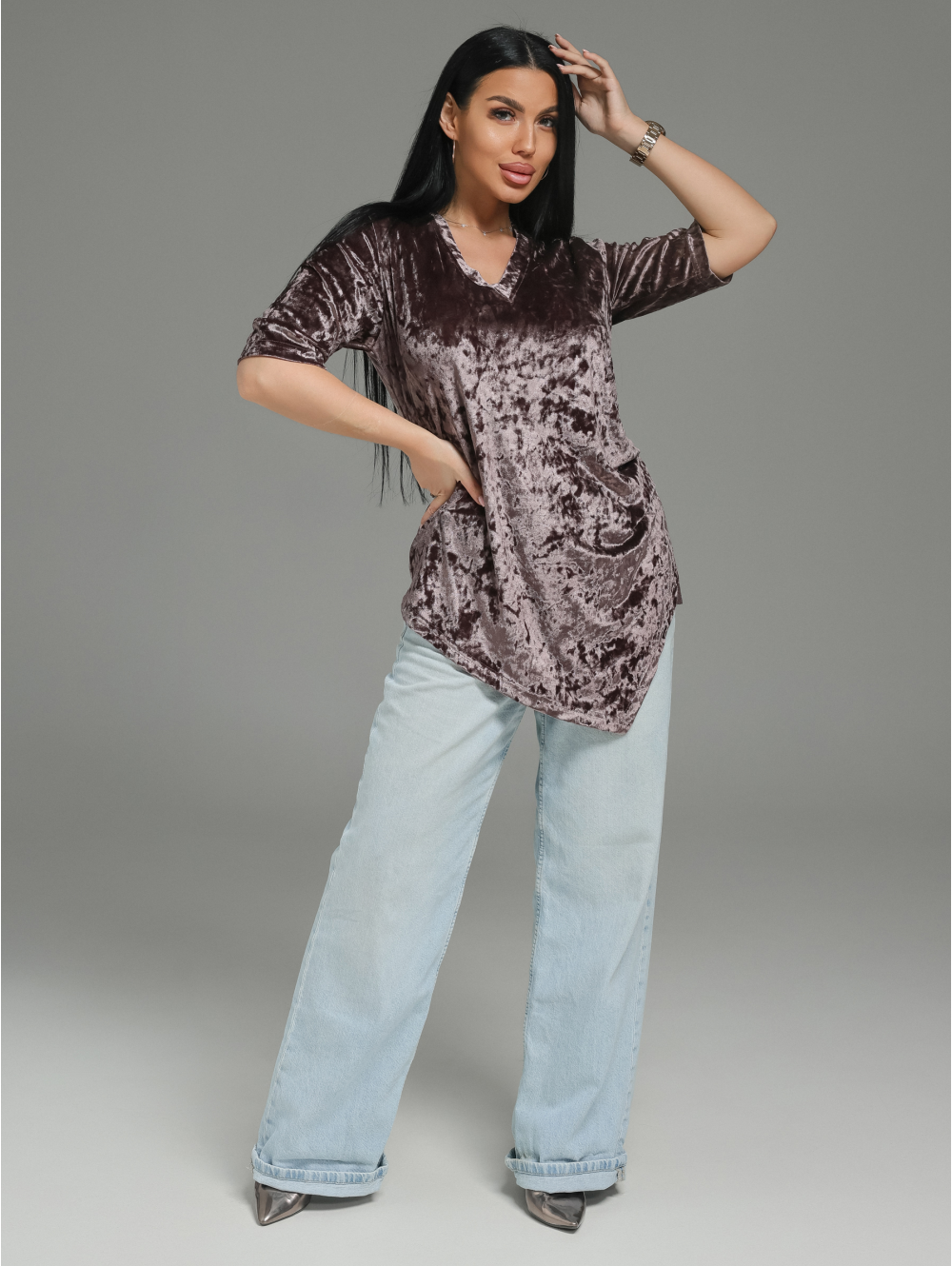 Мия футболка женская (пудра)