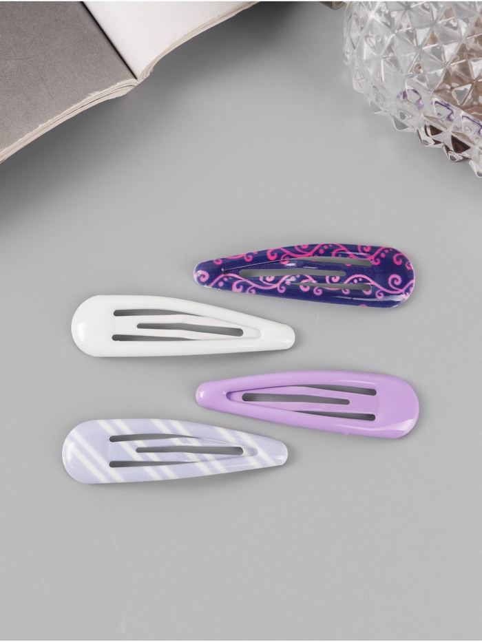 Заколки для волос QF «Флора», набор 8 шт., нежность, 5 см, МИКС