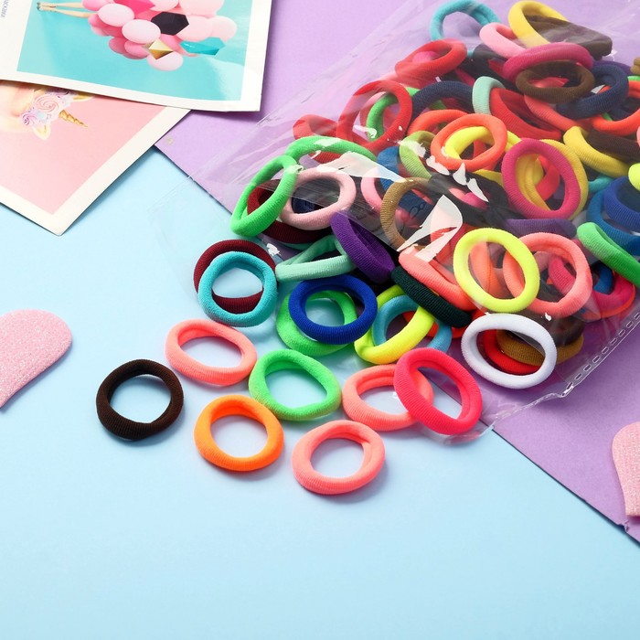 Резинки для волос Выбражулька «Махрушка спорт», набор 100 шт., 2.5 см