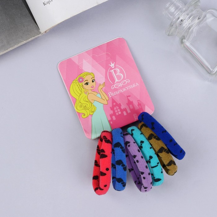 Резинки для волос Выбражулька «Спорт», набор 6 шт., бантик, 3.8 см