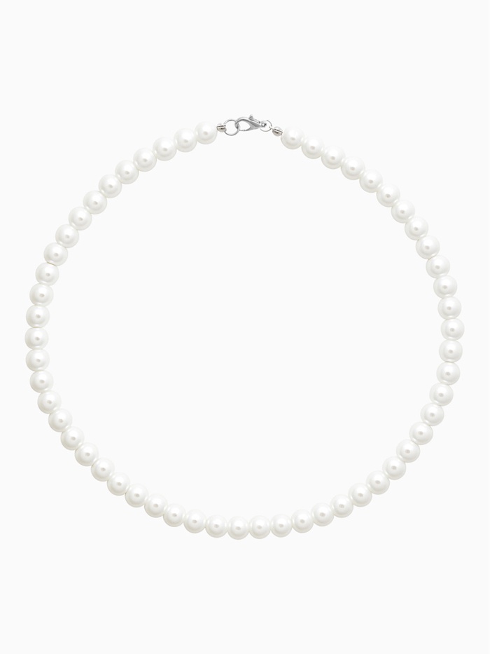 Бусы «Невеста» с жемчугом, шар №8, белые, 40 см