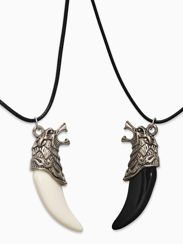 Кулон на шнурке «Клык волка», МИКС, 45 см