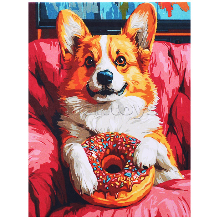 Холст с красками 30x40 по номерам