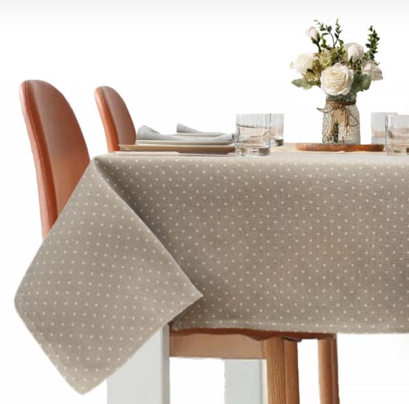 Розы Дамаск беж Горох Скатерть 120х160 см 2520447 Н/Р