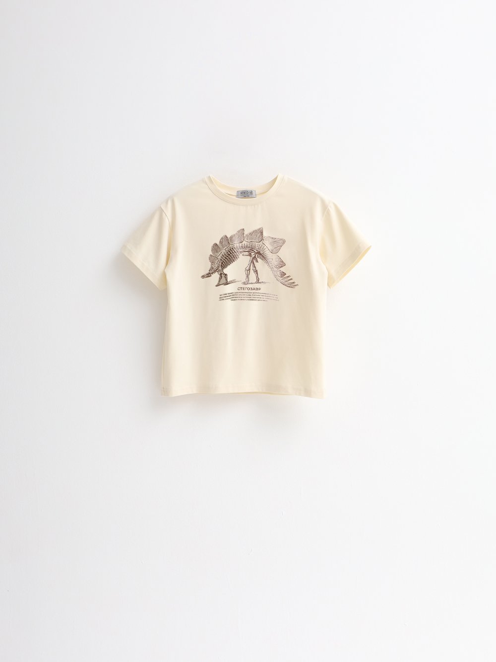 Футболка oversize принт Стегозавр экрю