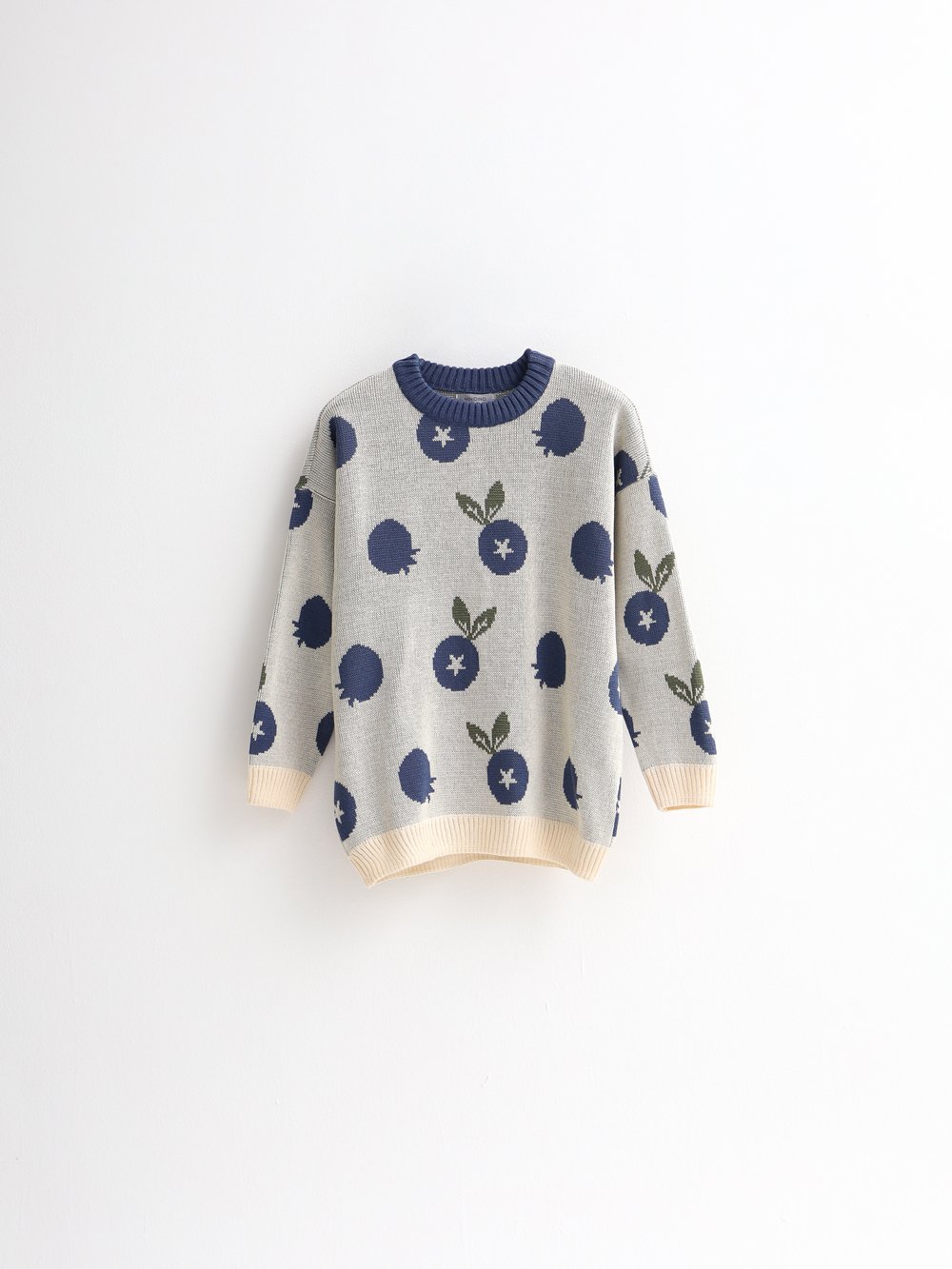 Джемпер вязаный Черника экрю