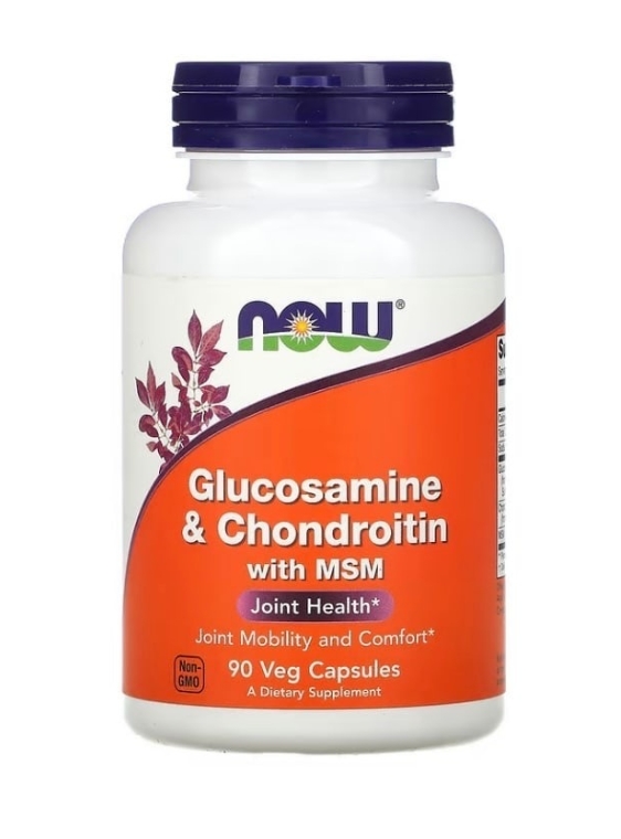 NOW Foods, глюкозамин, хондроитин и МСМ, 90 капсул