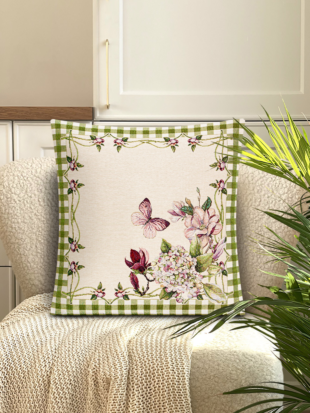 Гортензия зеленая Наволочка 45х45 см 2108847