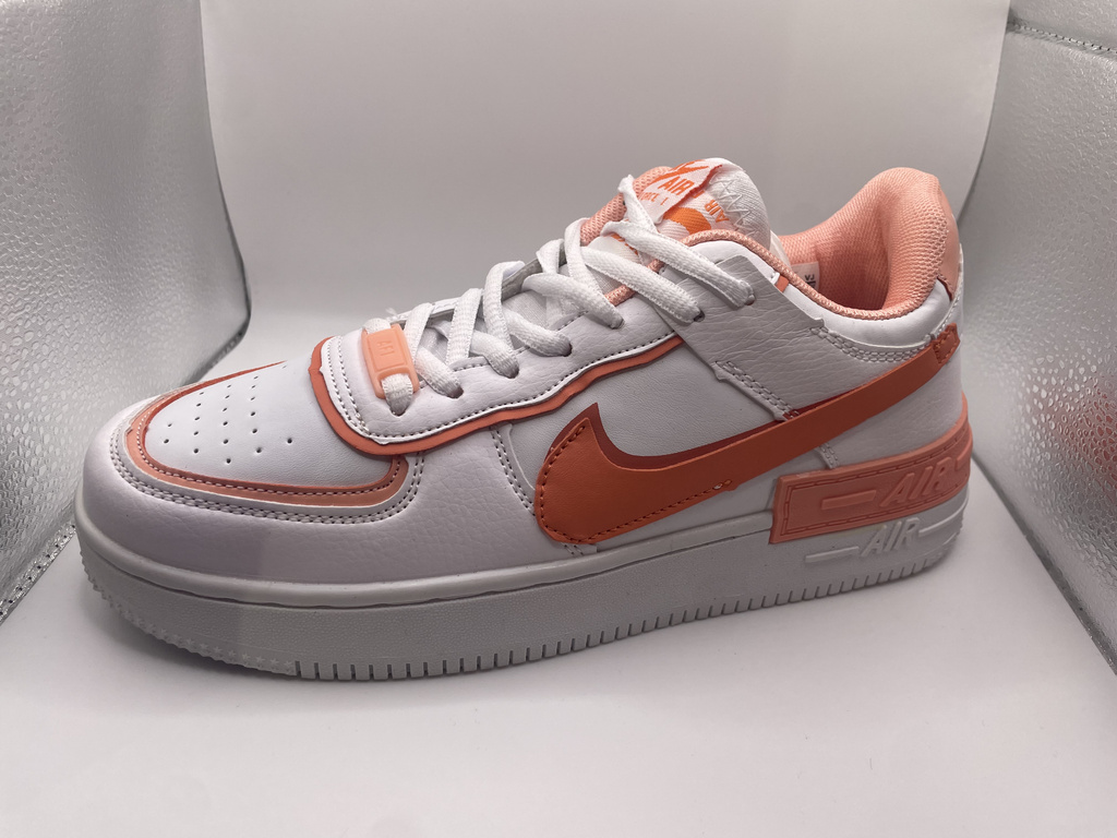 П-363 кроссовки женские Ni белые с оранжевым