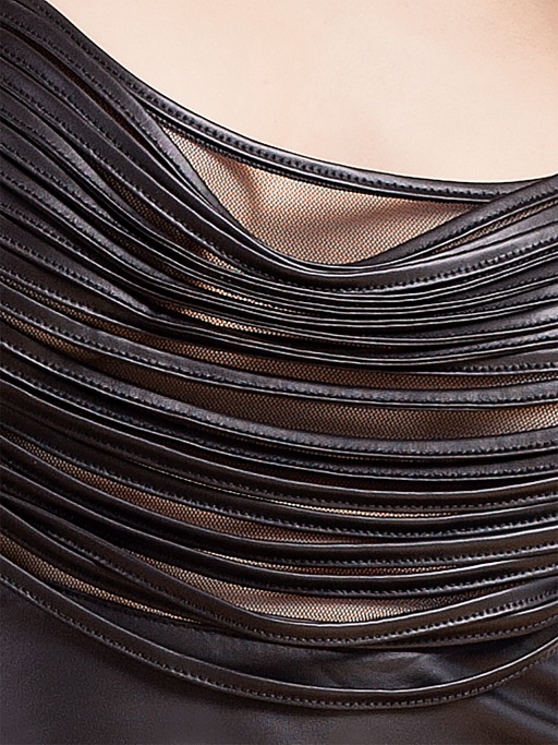 500р 1750р Платье из экокожи L208