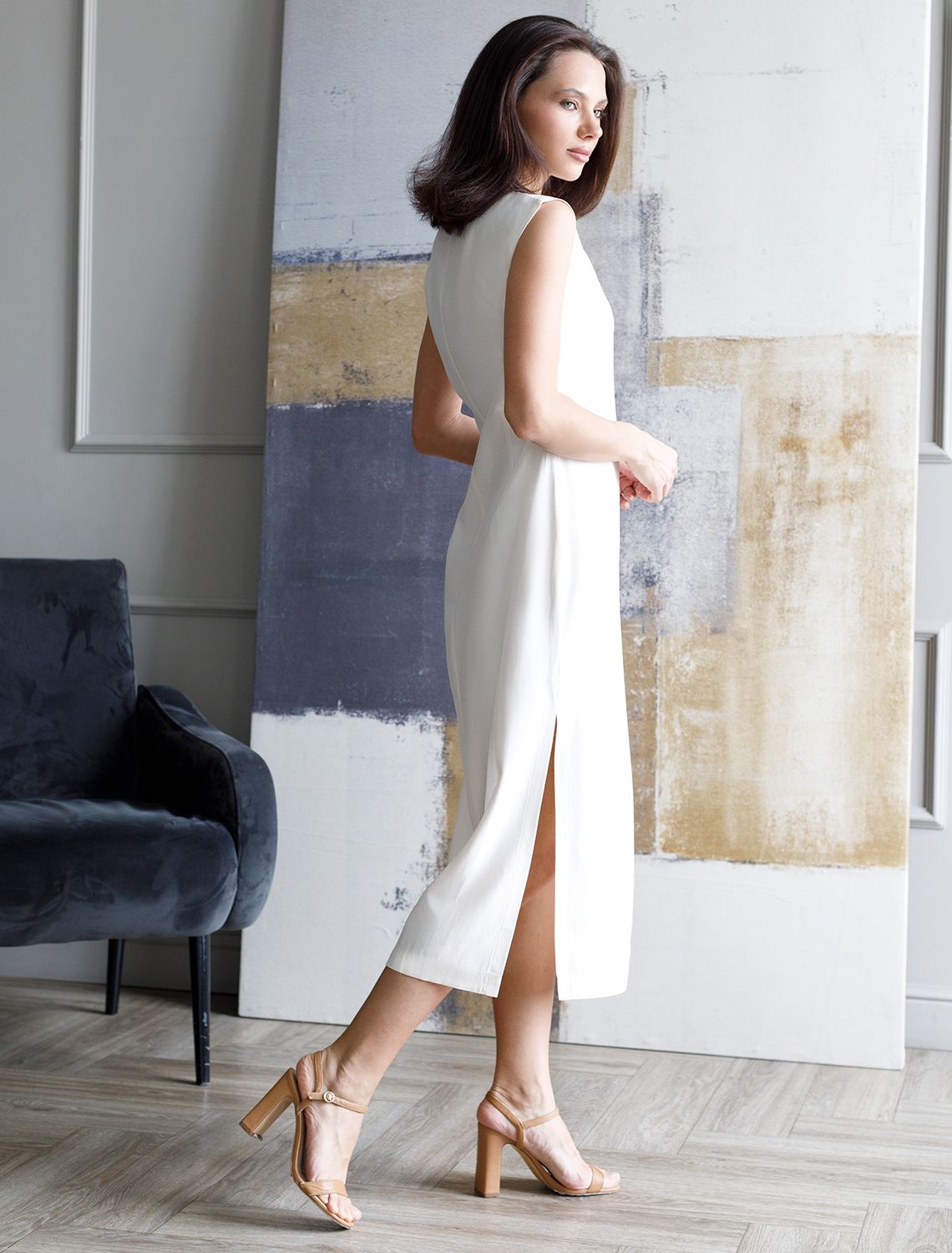 Платье из плотного лиоцелла