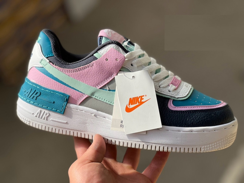 П-157 Женские кроссовки Ni сине-розовые