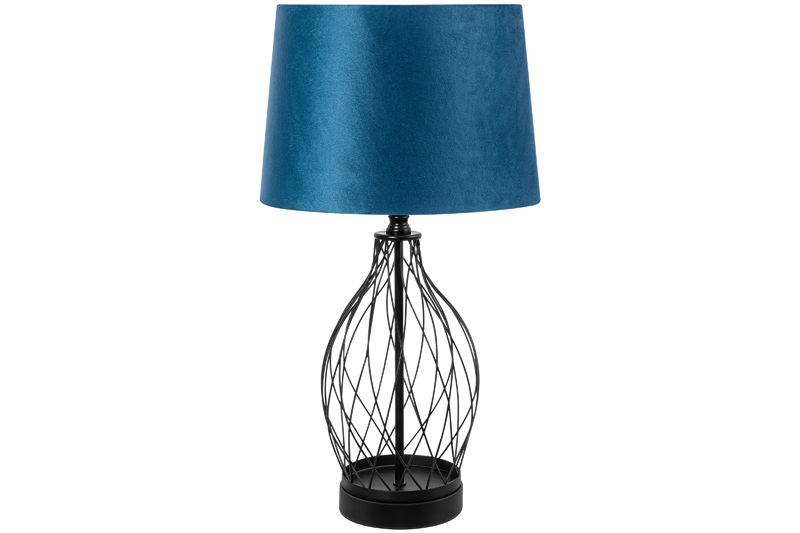 БЫЛО 3344 руб! Настольная лампа 28*28*53 см + синий круг абажур