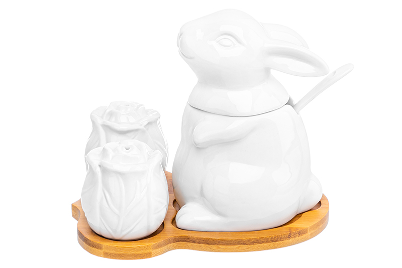 БЫЛО 1100 руб!! Набор 3 пр. - Сахарница 200 мл 15,5*11,5*13 см