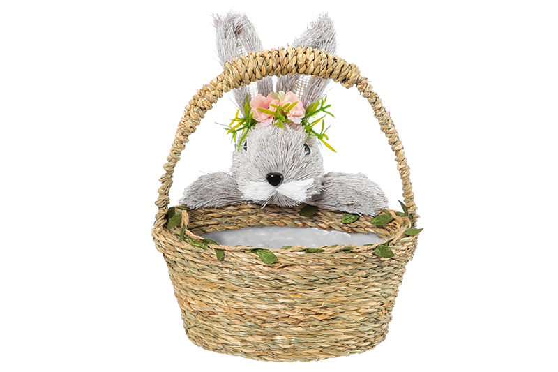 БЫЛО 1518 руб! Корзинка с кроликом 18*14*22 см