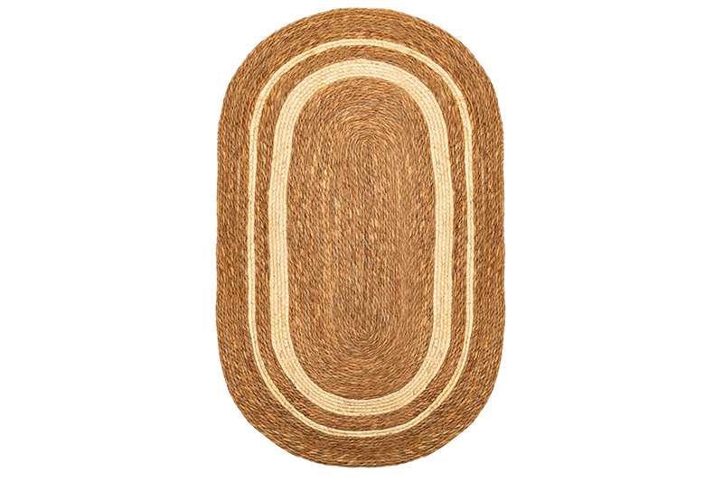 БЫЛО 2920 руб! Коврик плетеный 120*75*0,7 см, овальный. водный гиацинт