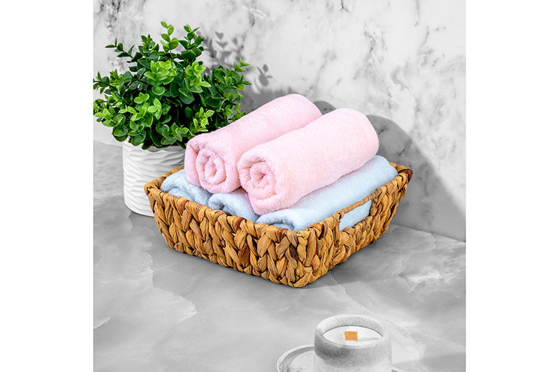 БЫЛО 765 руб! Корзина плетеная 24*24*9 см с ручками, водный гиацинт