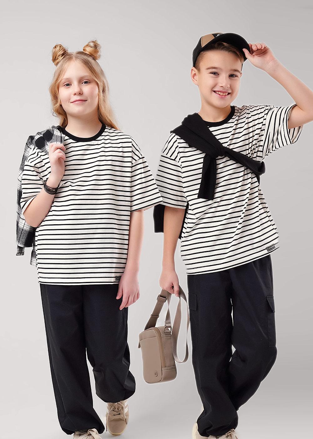 CLE 867271кдн Футболка детская 867271кдн молочный/чёрный