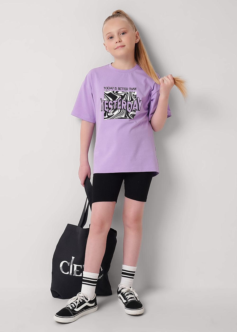 CLE 866899г_п2 Футболка детская 866899г_п2 св.фиолетовый