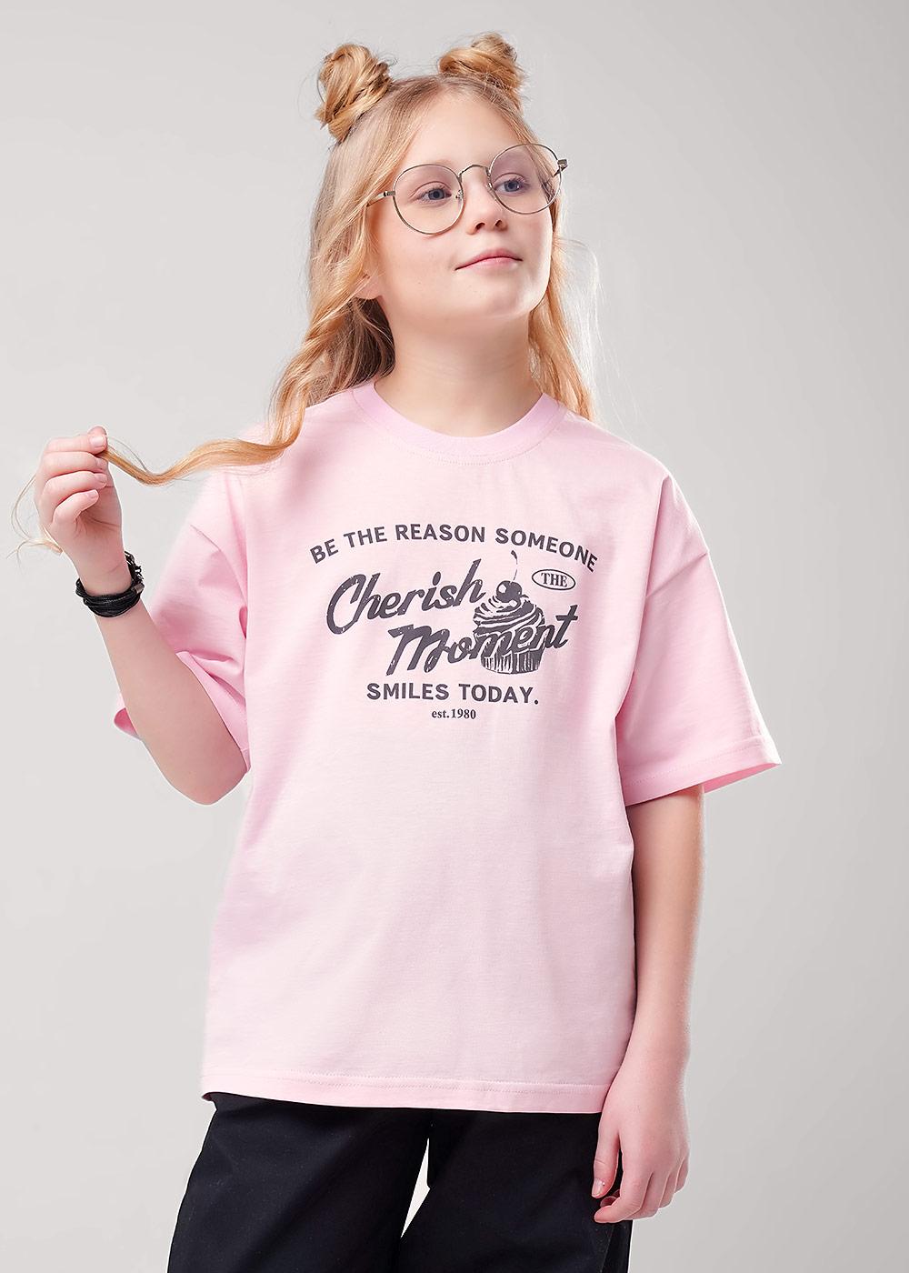 CLE 866885кд_п Футболка детская для девочки 866885кд_п св.розовый