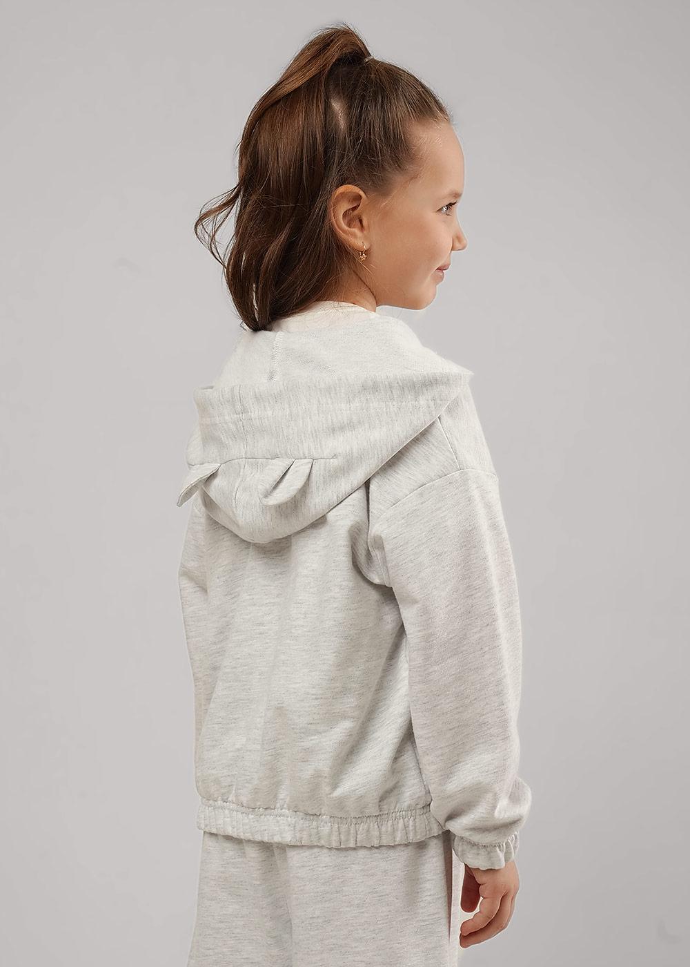 CLE 867350/13ап_п Толстовка детская для девочки 867350/13ап_п меланж св.серый